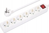 Picture of Manhattan Power Distribution Unit EU (2-pin), x6 gang/output with on/off switch, 2m cable, 16A, White, Extension Lead, PDU, Power Strip, Three Year Warranty