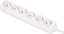Picture of Manhattan Power Distribution Unit EU (2-pin), x6 gang/output, 2m cable, 16A, White, Extension Lead, PDU, Power Strip, Three Year Warranty