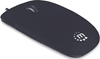 Picture of Manhattan Silhouette Sculpted USB Wired Mouse, Black, 1000dpi, USB-A, Optical, Lightweight, Flat, Three Button with Scroll Wheel, Three Year Warranty, Blister