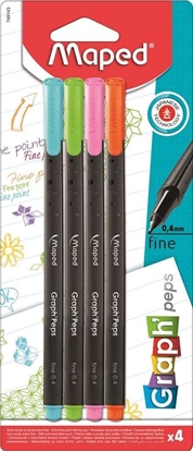 Picture of Maped Cienkopis GRAPH PEPS kolory fancy 4 szt Maped 749143