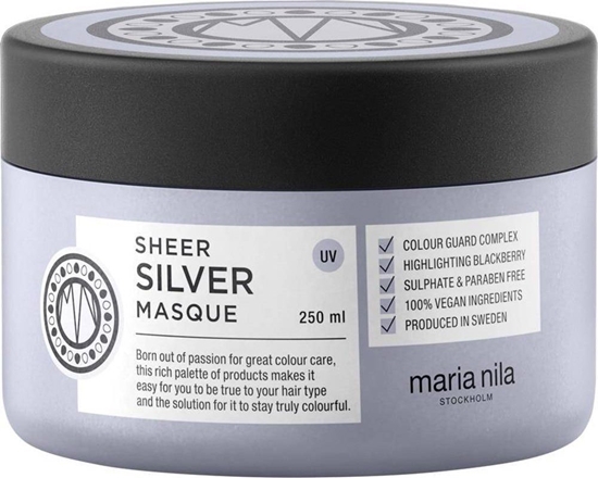 Изображение Maria Nila Sheer Silver Masque maska do wosów blond i rozjanianych 250ml