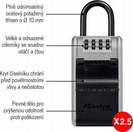 Picture of MasterLock Kasetka na klucze z zamkiem szyfrowym i wyjmowan szekl