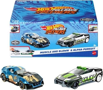 Attēls no Mattel Hot Wheels Pull-Back Speeders Zestaw 2 pojazdy