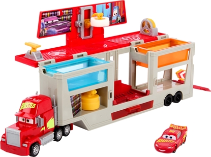 Изображение Mattel Pojazdy Auta Mobilny lakiernik Samochód z otwieran naczep (HPD82)