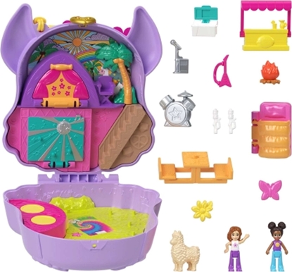 Attēls no Mattel Polly Pocket Kompaktowy zestaw Biwakowa Lama HKV33(FRY35)
