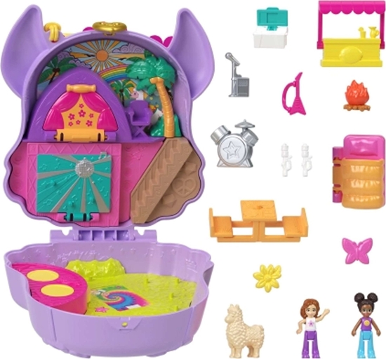 Picture of Mattel Polly Pocket Kompaktowy zestaw Biwakowa Lama HKV33(FRY35)