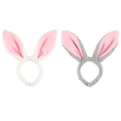 Attēls no Matu stīpa Verso Zaķa ausis pelēkas, baltas 28x26x1.5cm