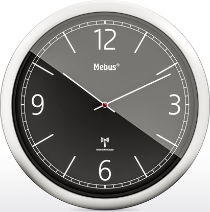 Picture of Mebus 19813 radio wall clock black/silver