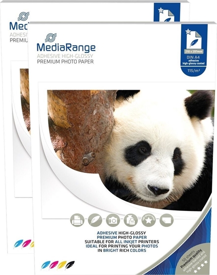 Picture of Mediarange kleb Fotopapier hochglän. 210x297mm 115g 50 Blatt