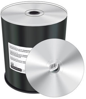 Изображение Mediarange CD-R 700MB 100pcs vollflächig bedruckbar silber