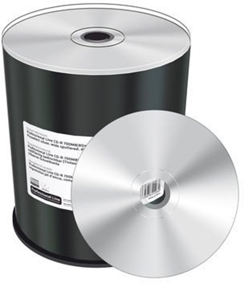 Изображение Mediarange CD-R 700MB 100pcs vollflächig bedruckbar silber