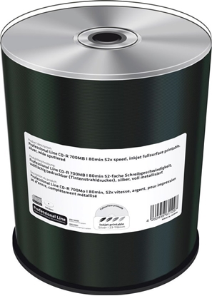 Изображение MediaRange Professional Line CD-R 700MB silber 100erCakebox