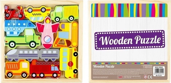 Picture of Mega Creative Ukadanka drewniana pojazdy 12 elementów