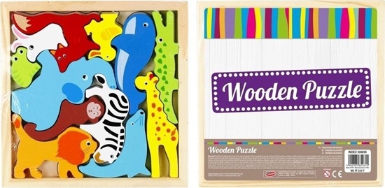 Picture of Mega Creative Ukadanka drewniana zwierzta 12 elementów