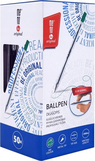 Изображение MemoBe Dugopis biurowy 0,7mm zielony (50szt) MemoBe