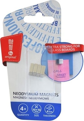 Picture of MemoBe MAGNESY NEODYMOWE DO TABLIC SZKLANYCH 1x1x0,4cm MEMOBE 4szt.