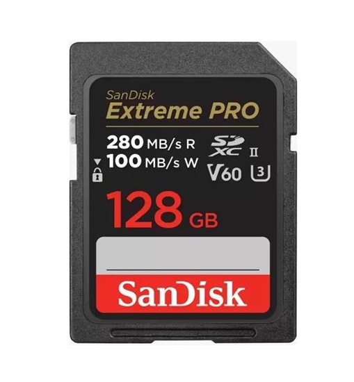 Picture of SanDisk Extreme Pro SDXC   128GB UHS-II C10 U3 V60