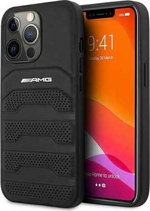 Picture of Mercedes Etui Mercedes AMG AMHCP13LGSEBK Apple iPhone 13 Pro czarny/black hardcase Leather Debossed Lines