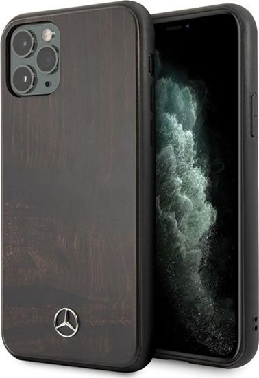 Picture of Mercedes Mercedes MEHCN58VWOBR iPhone 11 Pro hard case brzowy/brown Wood Line Rosewood