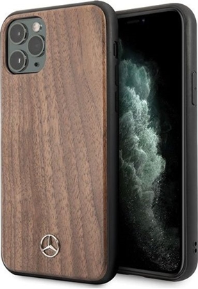 Attēls no Mercedes Mercedes MEHCN65VWOLB iPhone 11 Pro Max hard case brzowy/brown Wood Line Walnut