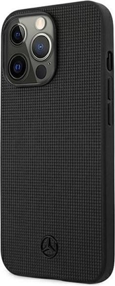 Picture of Mercedes Mercedes MEHCP13LMBLBK iPhone 13 Pro / 13 6,1" czarny/black hardcase Leather Meshed Metal Logo