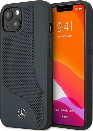 Picture of Mercedes Mercedes MEHCP13SCDONA iPhone 13 mini 5,4" granatowy/navy hardcase Leather Perforated Area