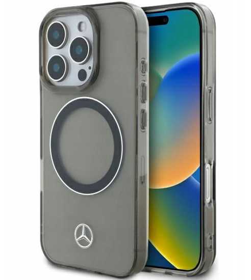 Изображение Mercedes Silver Ring MagSafe Back Case for Apple iPhone 16 Pro Max