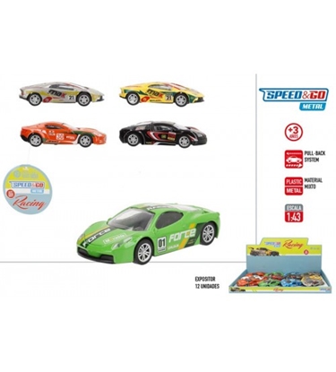 Attēls no Metāla auto modelis Racing ar inerci 1:43 dažādas CB37875