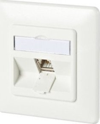 Attēls no MetzConnect BTR BTR Data Outlet C6Amodul, Cat 6A, 180°, 1-port, flush-mount, pure white RAL 9010 - 130B11D11002-E