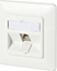 Attēls no MetzConnect BTR BTR Data Outlet C6Amodul, Cat 6A, 180°, 1-port, flush-mount, pure white RAL 9010 - 130B11D11002-E