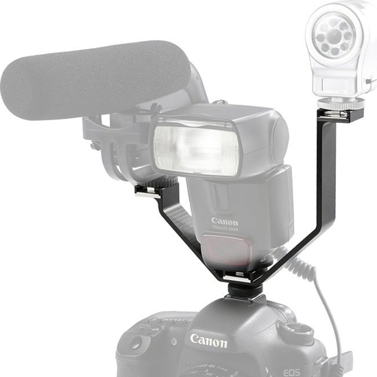 Picture of Micnova Uchwyt / Szyna / Adapter Do Filmowania / Do Aparatu Kamery - 3x Gorca Stopka + Gwint 1/4""