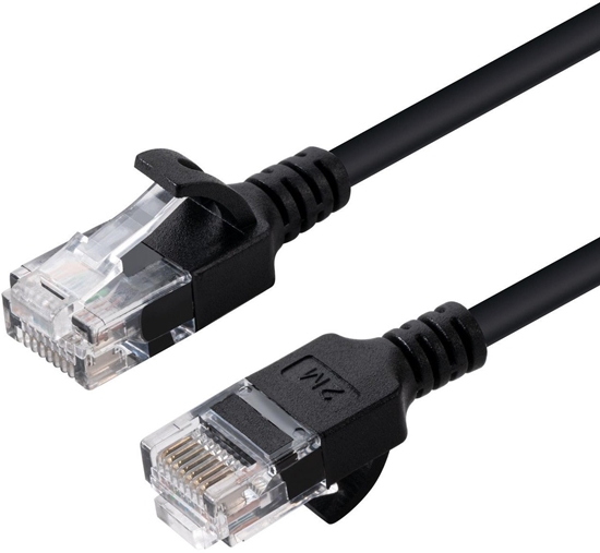 Picture of MicroConnect Microconnect V-UTP6A0015S-SLIM kabel sieciowy Czarny 0,15 m Cat6a U/UTP (UTP)