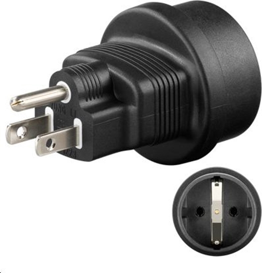 Picture of MicroConnect Universal adapter US/Schuko (PETRAVEL3)