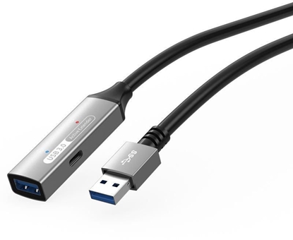 Изображение Kabel USB MicroConnect USB-A - USB-A Czarno-srebrny (USB3.0AAF20A)