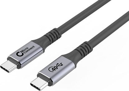 Attēls no Kabel USB MicroConnect USB-C - USB-C 1.5 m Czarny (USB4CC1.5)