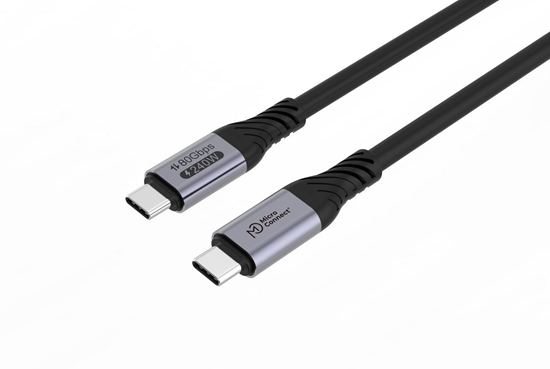 Picture of Kabel USB MicroConnect USB-C - USB-C 1 m Czarny (USB4CC1-240W-80GBPS)