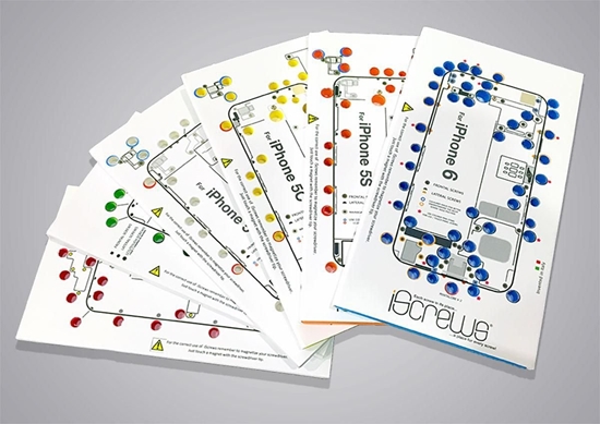 Picture of MicroSpareparts Mobile Szablon na rubki do iPhone 7 iScrews (MOBX-TOOLS-043)