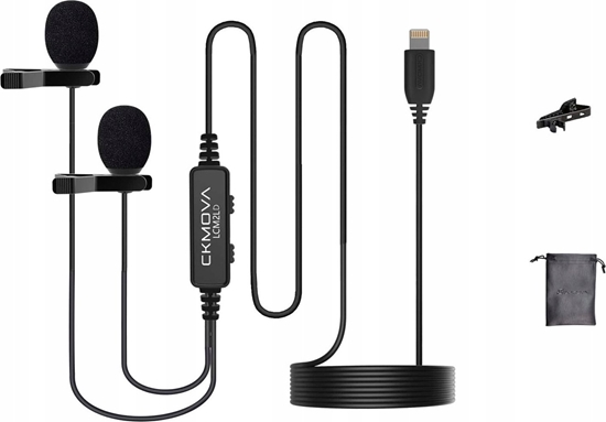 Picture of Mikrofon CKMOVA CKMOVA LCM2LD - podwójny mikrofon krawatowy na Lightning