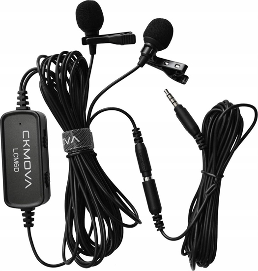 Изображение Mikrofon CKMOVA CKMOVA LCM6D - podwójny mikrofon krawatowy do kamer i smartphonów