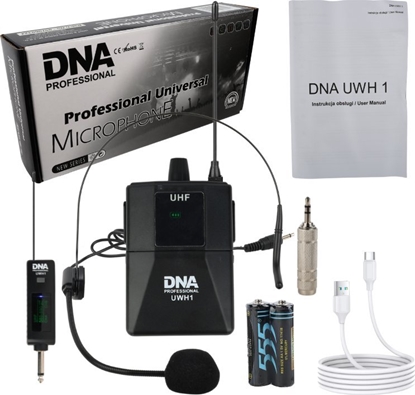 Picture of Mikrofon DNA NAGOWNY MIKROFON BEZPRZEWODOWY BODYPACK + ODBIORNIK UHF 560-590 MHZ