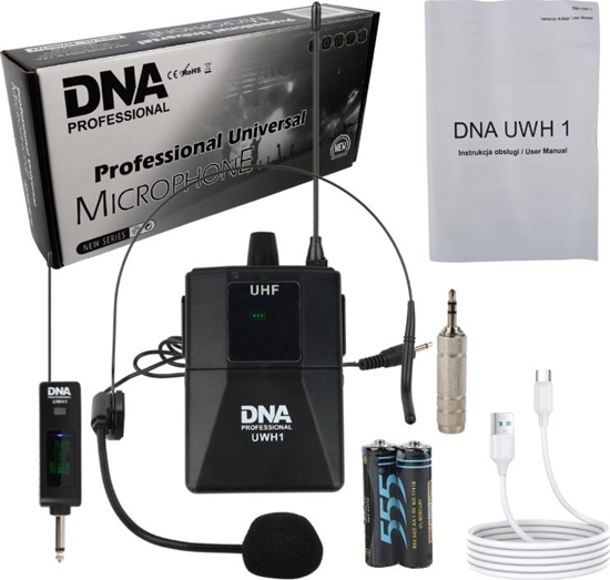 Picture of Mikrofon DNA NAGOWNY MIKROFON BEZPRZEWODOWY BODYPACK + ODBIORNIK UHF 560-590 MHZ