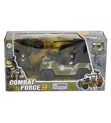 Attēls no Militāro transportlīdzekļu komplekts ar karavīriem 34,5x18,5x11 cm 502246