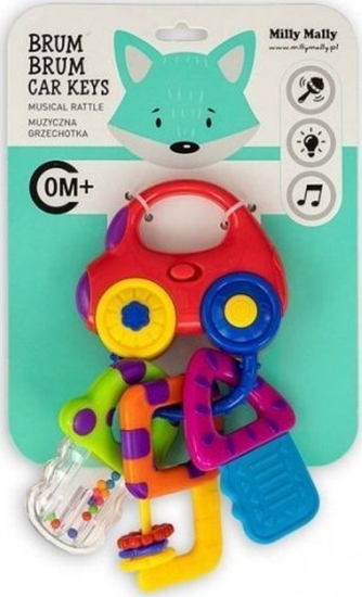 Изображение Milly Mally Muzyczna grzechotka Kluczyki - Brum Brum rattle car - 0696-1