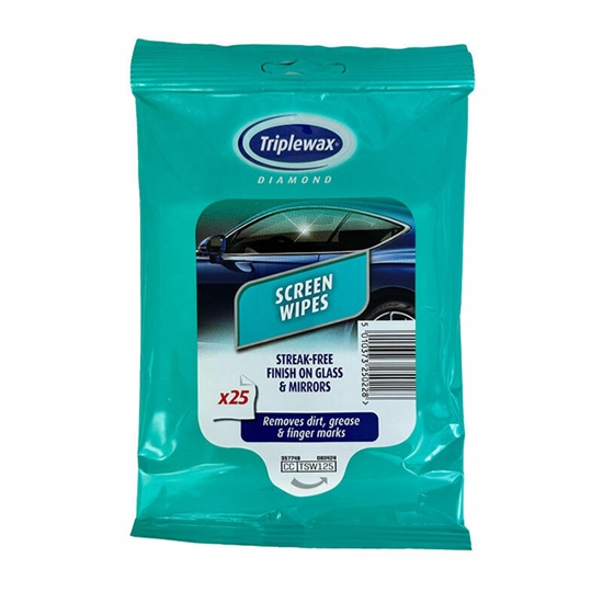 Picture of Mitrās salvetes stiklu tīrīšanai Triplewax 25gab.