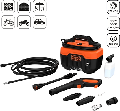 Attēls no Myjka cinieniowa Black+Decker BD MYJKA 1300W BEPW1300H 110bar