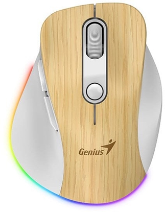 Изображение Mysz bezprzewodowa, Genius Ergo 9000S Pro, bia�o-be�owy, optyczna, 2400DPI