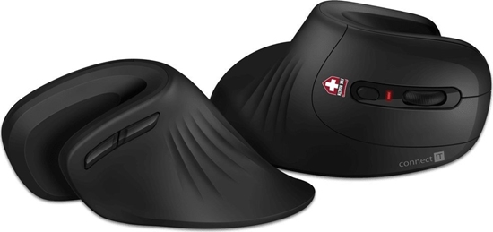 Picture of Mysz Connect IT CONNECT IT FOR HEALTH ergonomická vertikální my (+ 1x AA baterie zdarma) bezdrátová, erná