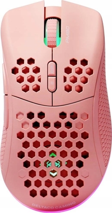 Изображение Mysz Deltaco Gaming GAM-120-P myszka Prawa strona RF Wireless + USB Type-C Laser 4800 DPI