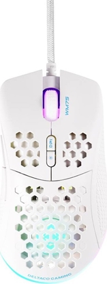 Изображение Mysz Deltaco Deltaco Gaming Baltas LINE WM75 Lengva aidim pel, RGB, balta GAM-108-W