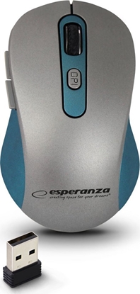 Изображение Mysz Esperanza EM131B Esperanza mysz bezprz. 2.4ghz 6d opt. usb adara niebieska